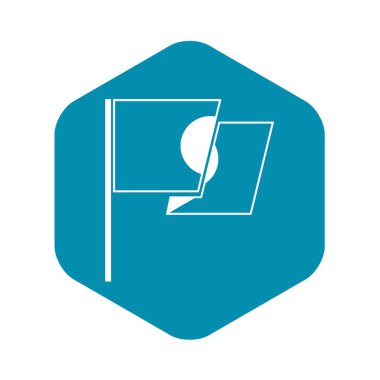 Japonya simgesi, basit tarzı bayrağı