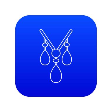 Kolye simgesi mavi vektör