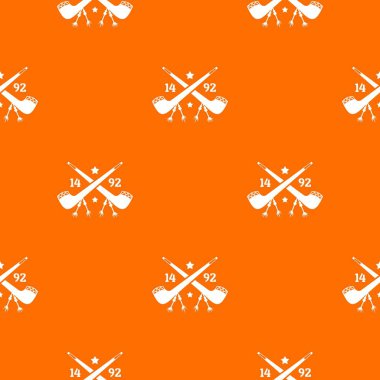 Discover Amerika 1492 desen vektör turuncu