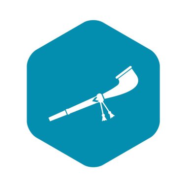 Retro yasaktır boru simgesi, basit tarzı