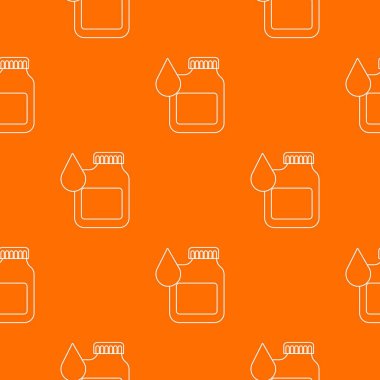 Teneke kutu motor yağ deseni vektör turuncu