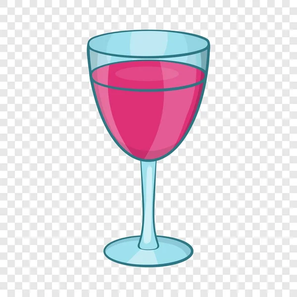 赤ワインのアイコン、漫画スタイルのガラス — ストックベクタ