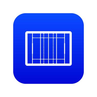 Rugby alanı simgesi dijital mavi