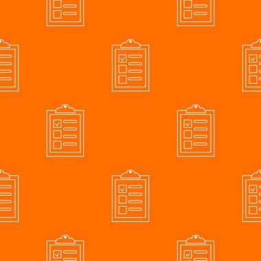 Denetim listesi desen vektör turuncu