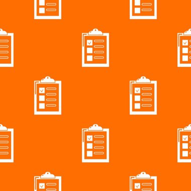 Denetim listesi desen vektör turuncu