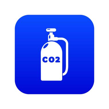 Paintball carbon dioxide icon blue vector clipart