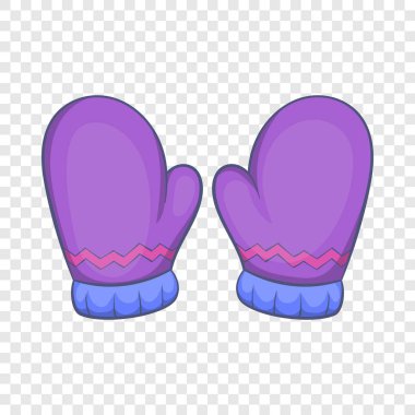 Sıcak mittens simgesi, karikatür tarzı çift