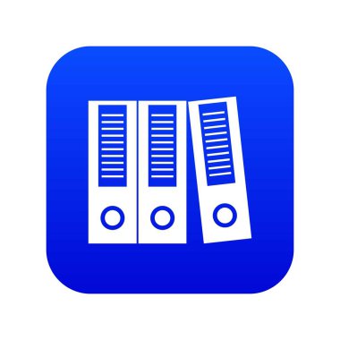 Office klasörleri simgesi dijital mavi
