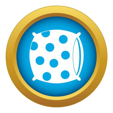 Noktalı yastık simge mavi vektör