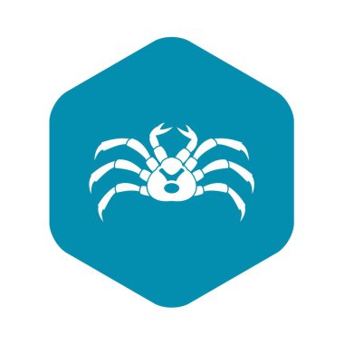 Taze canlı Yengeç simgesi, basit tarzı