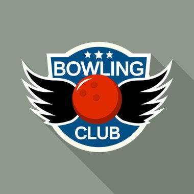 Wings bowling Kulübü logosu, düz stil