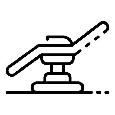 Adli laboratuar koltuğu simgesi, anahat stili