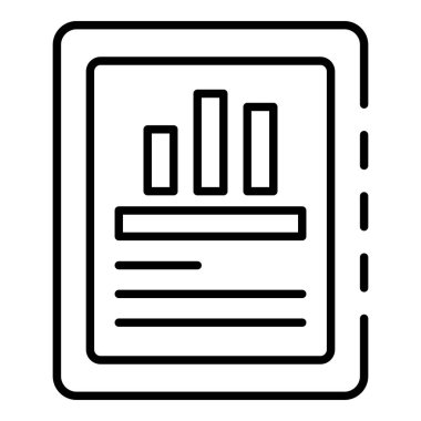 Tablet fitness uygulamaları simgesi, anahat stili