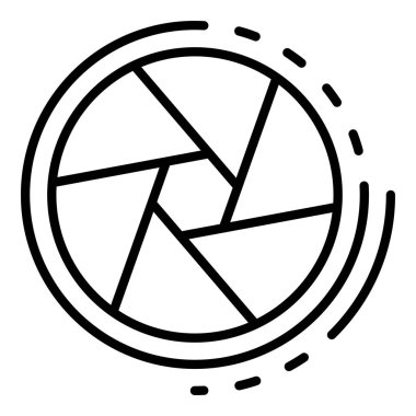 Sinema deklanşör simgesi, anahat stili