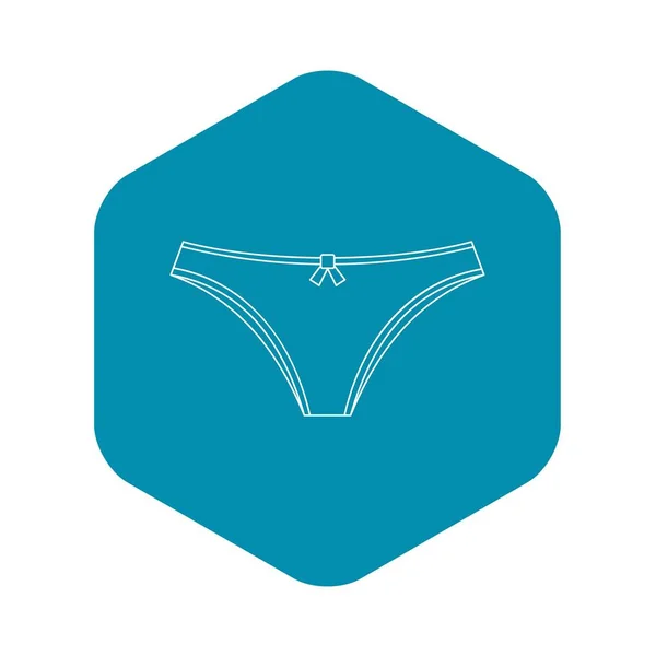Kvinnor underkläder ikon, dispositionsformat — Stock vektor
