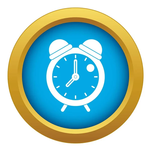 Ébresztő óra retro Classic Design Icon kék vektor elszigetelt — Stock Vector