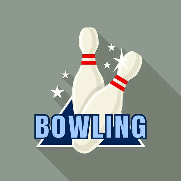 Logo Bowling, style plat — Image vectorielle