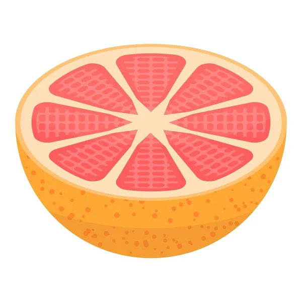 Полугрейпфрутовая икона, изометрический стиль — стоковый вектор