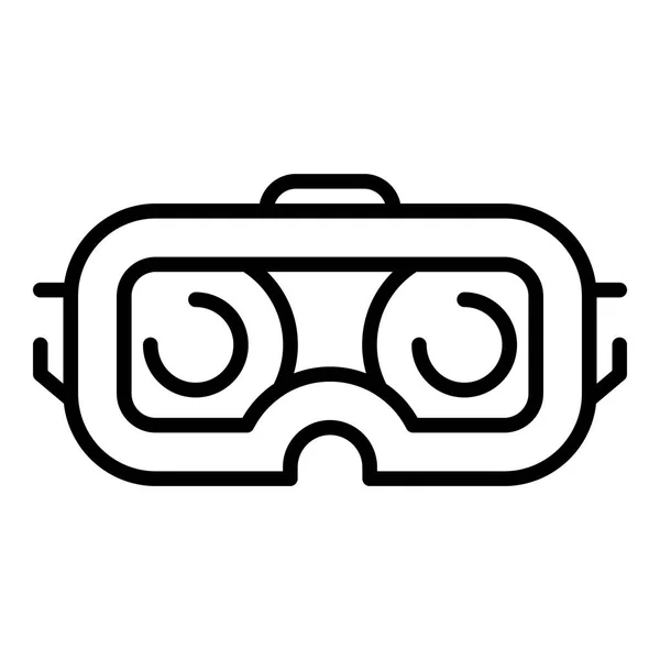 Smartphone vr gafas icono, estilo de esquema — Vector de stock