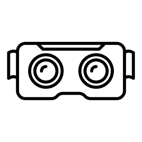 Cyber gioco occhiali icona, stile contorno — Vettoriale Stock