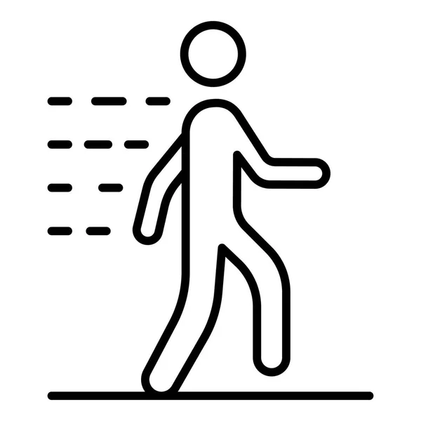 Ícone de homem andando, estilo esboço — Vetor de Stock