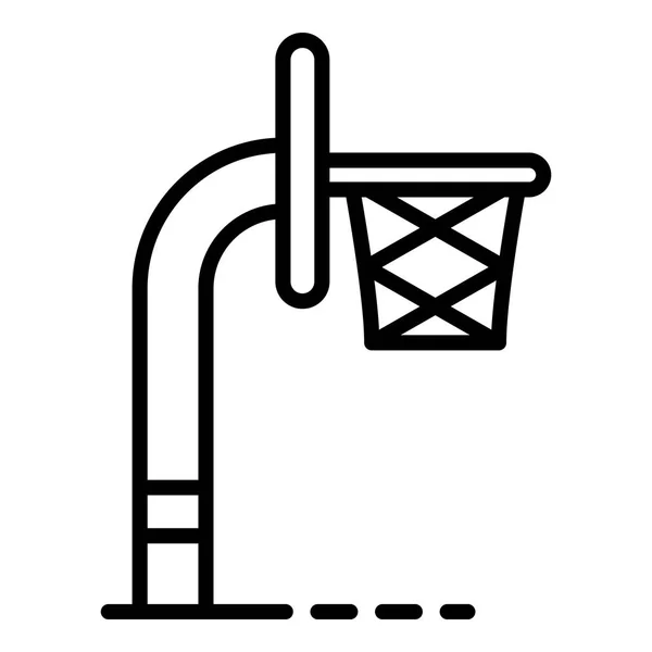Basketbalová ikona, styl osnovy — Stockový vektor
