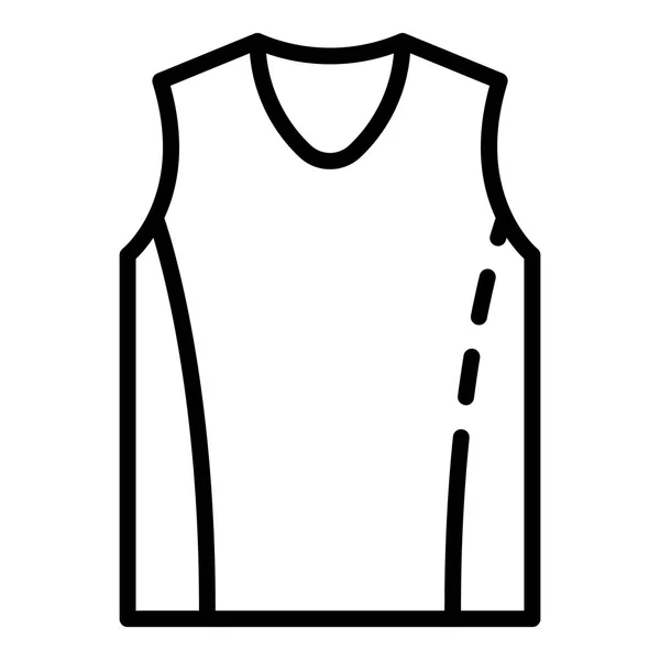 篮球背心图标,轮廓风格 — 图库矢量图片