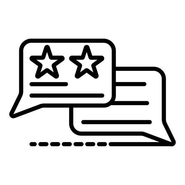 Vote chat icon, outline style — Stock Vector