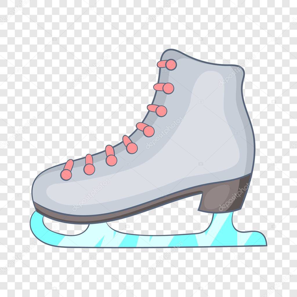 Ice skate boot icon in cartoon style isolated on background for any web design
