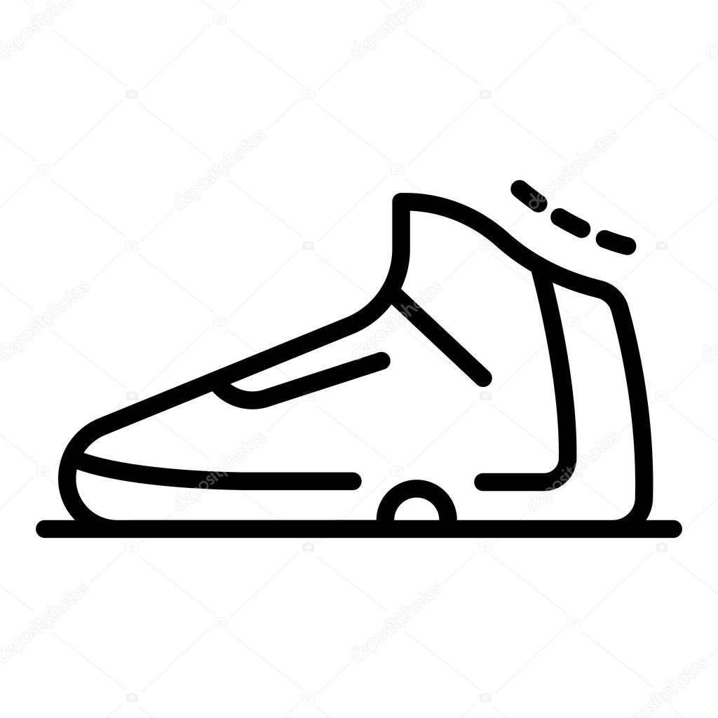 Basketball shoe icon. Outline basketball shoe vector icon for web design isolated on white background