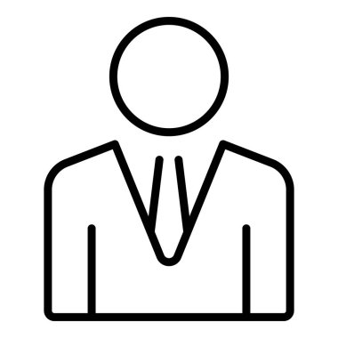 Şirket patronu simgesi, anahat stili