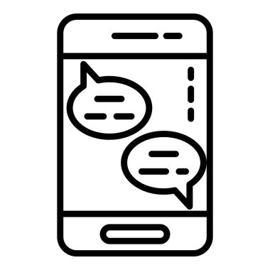 Smartphone sohbet simgesi, özet biçimi