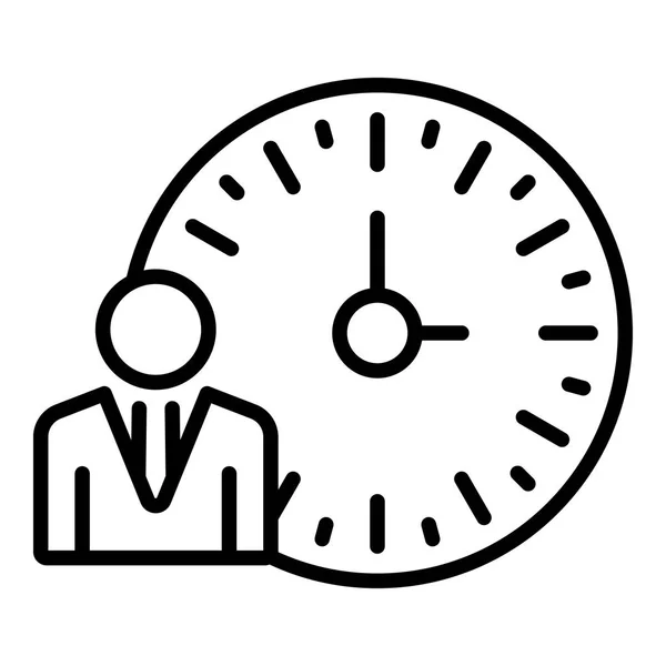 Icône Temps de recrutement, style de contour — Image vectorielle