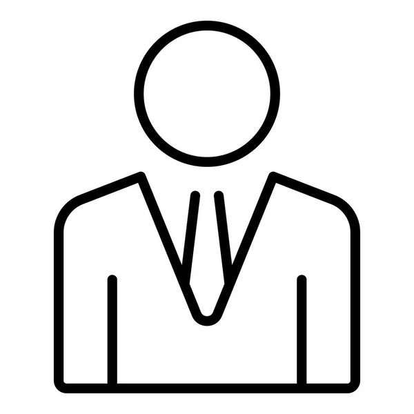 Ikona szefa firmy, styl konturu — Wektor stockowy
