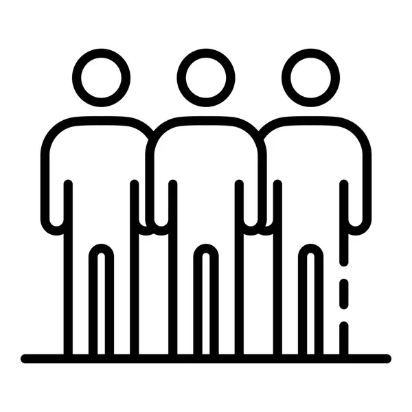 Icono de voluntariado de personas, estilo de esquema — Vector de stock