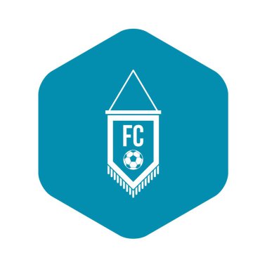 Flama futbol topu simgesini, basit tarzı ile