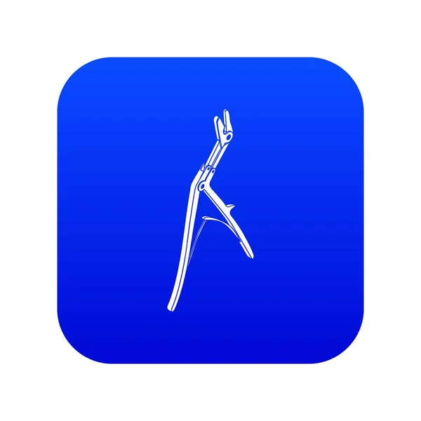 Chirurgische tangen icon blauwe vector — Stockvector