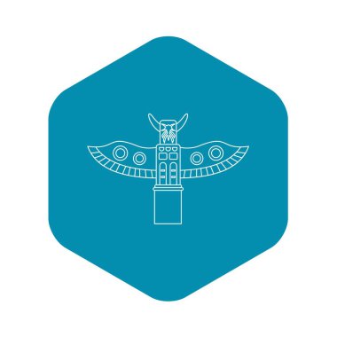 Totem direği simgesi, anahat stili