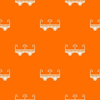 Retro kemer köprü desen vektör turuncu