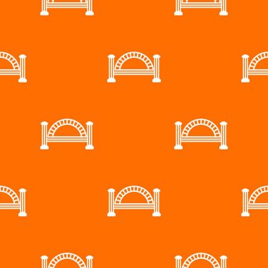 Metalik köprü deseni vektör turuncu