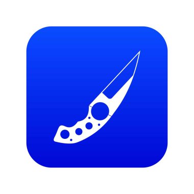 Küçük bıçak simgesi dijital mavi