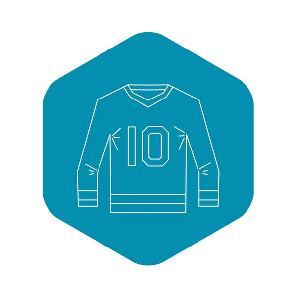 Camisa de esportes com o número 10 ícone estilo esboço —  Vetores de Stock