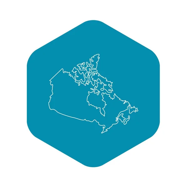 Mapa do ícone do Canadá, estilo esboço — Vetor de Stock