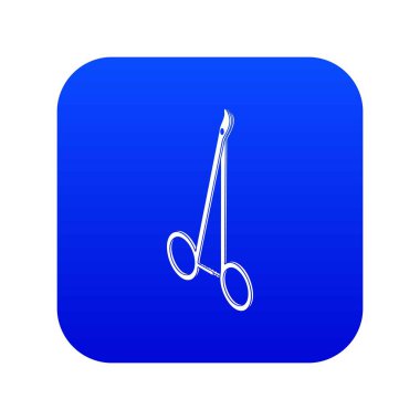 Vascullar makas simgesi mavi vektör