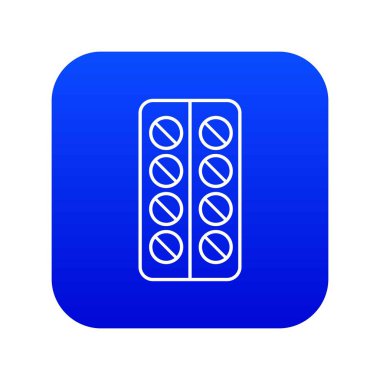 Hap kutusu simgesi mavi vektör