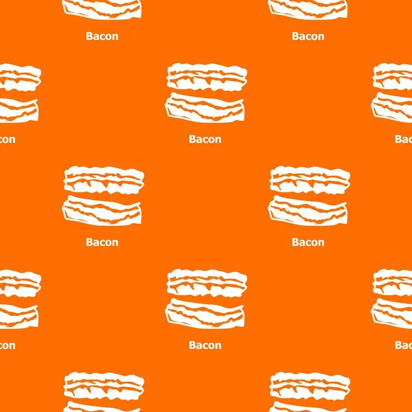 Bacon mönster vektor orange — Stock vektor