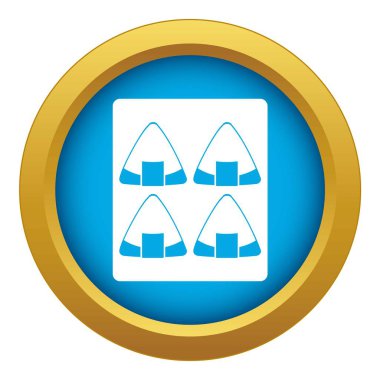 Suşi simge mavi vektör izole