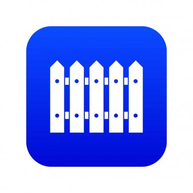 Ahşap çit simgesi dijital mavi