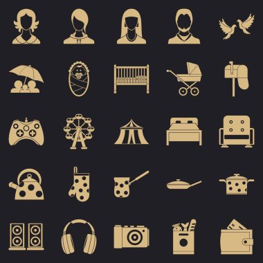 Konuk Icons set, basit tarzı