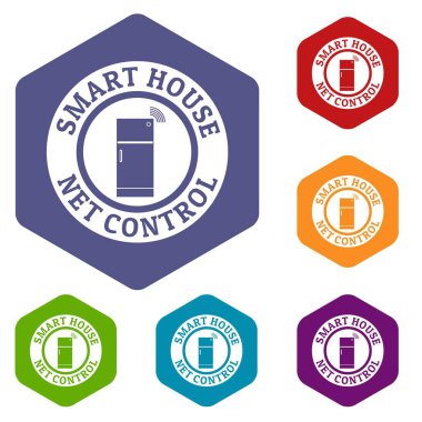 NET kontrol simgeleri vektör altı yüzlü